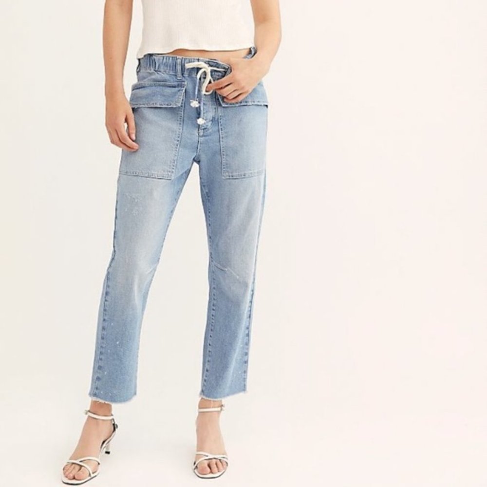 NWT Free People City Slouch Tapered Jeans size M